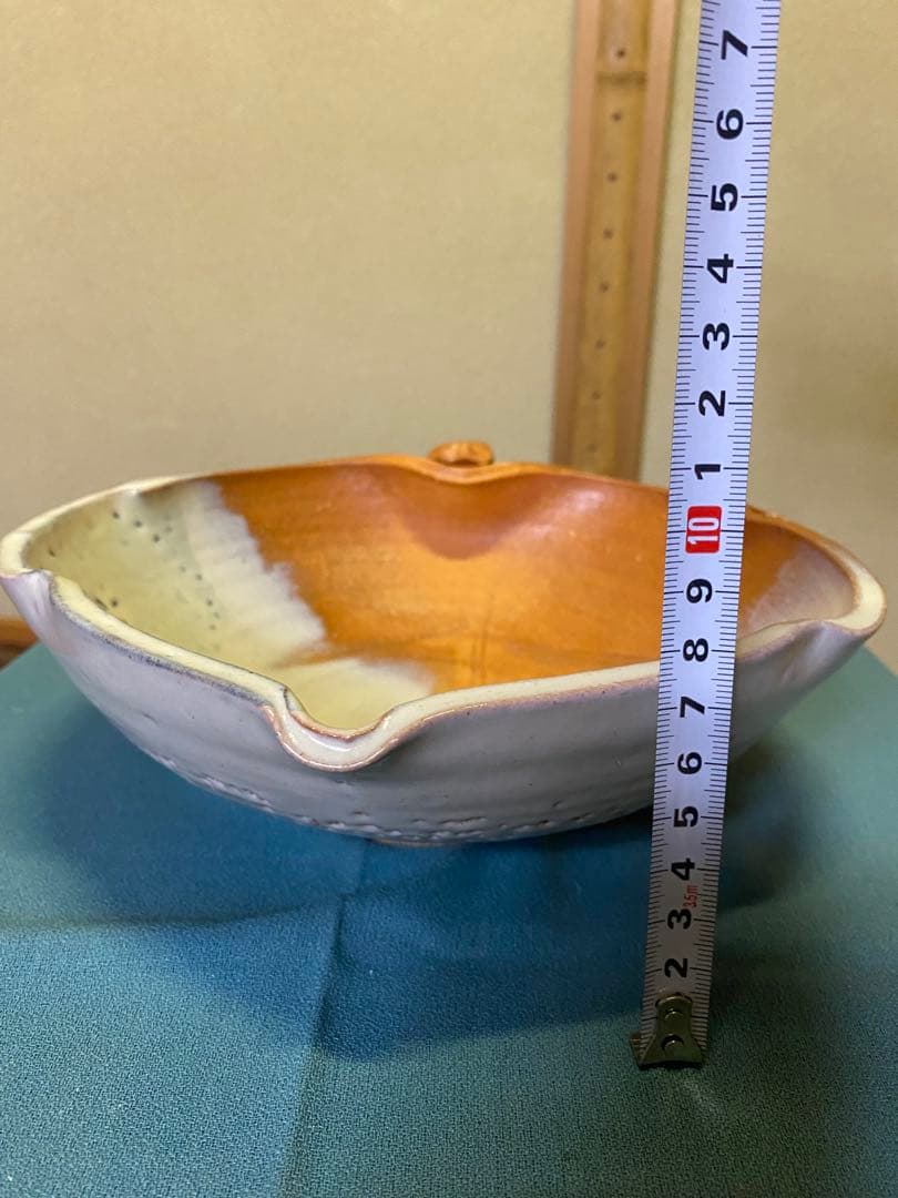 茶道具/花葉鉢 水戸逸雄 萩焼　共箱