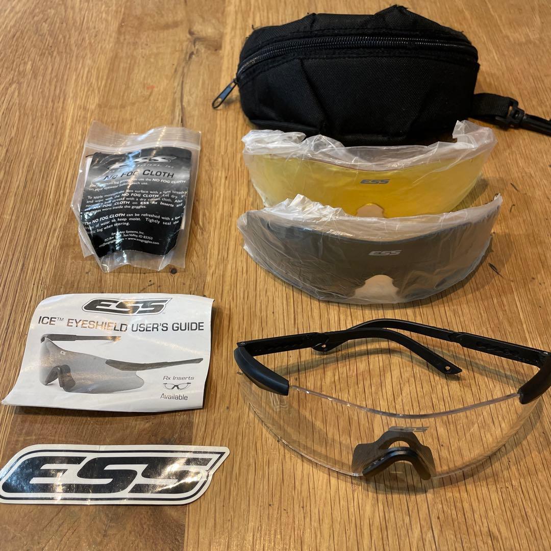 ESS サングラス　ゴーグル　ミリタリー　保護具　替えグラス2枚付き