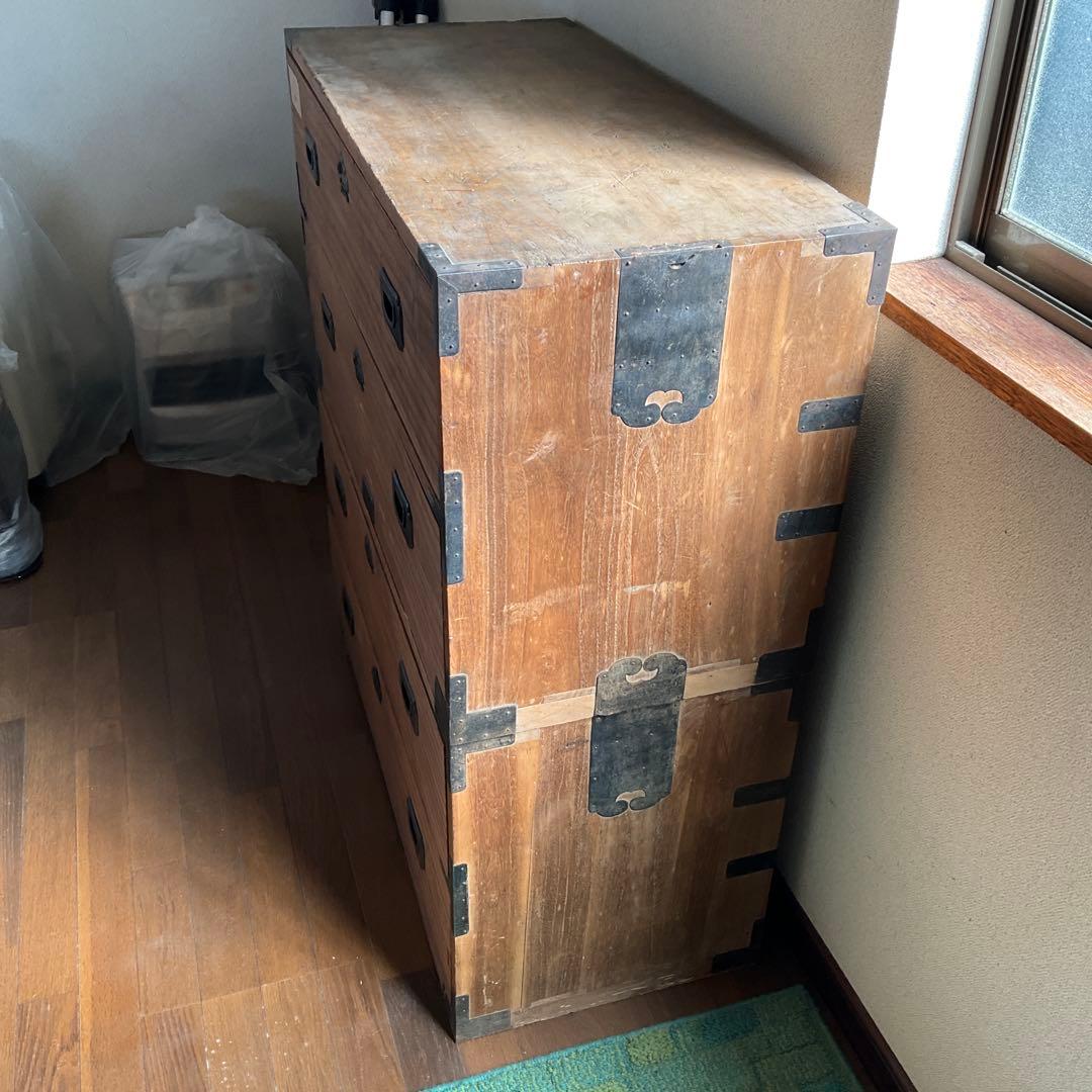 昭和家具　木製箪笥 4段 伝統的な和風デザイン　②