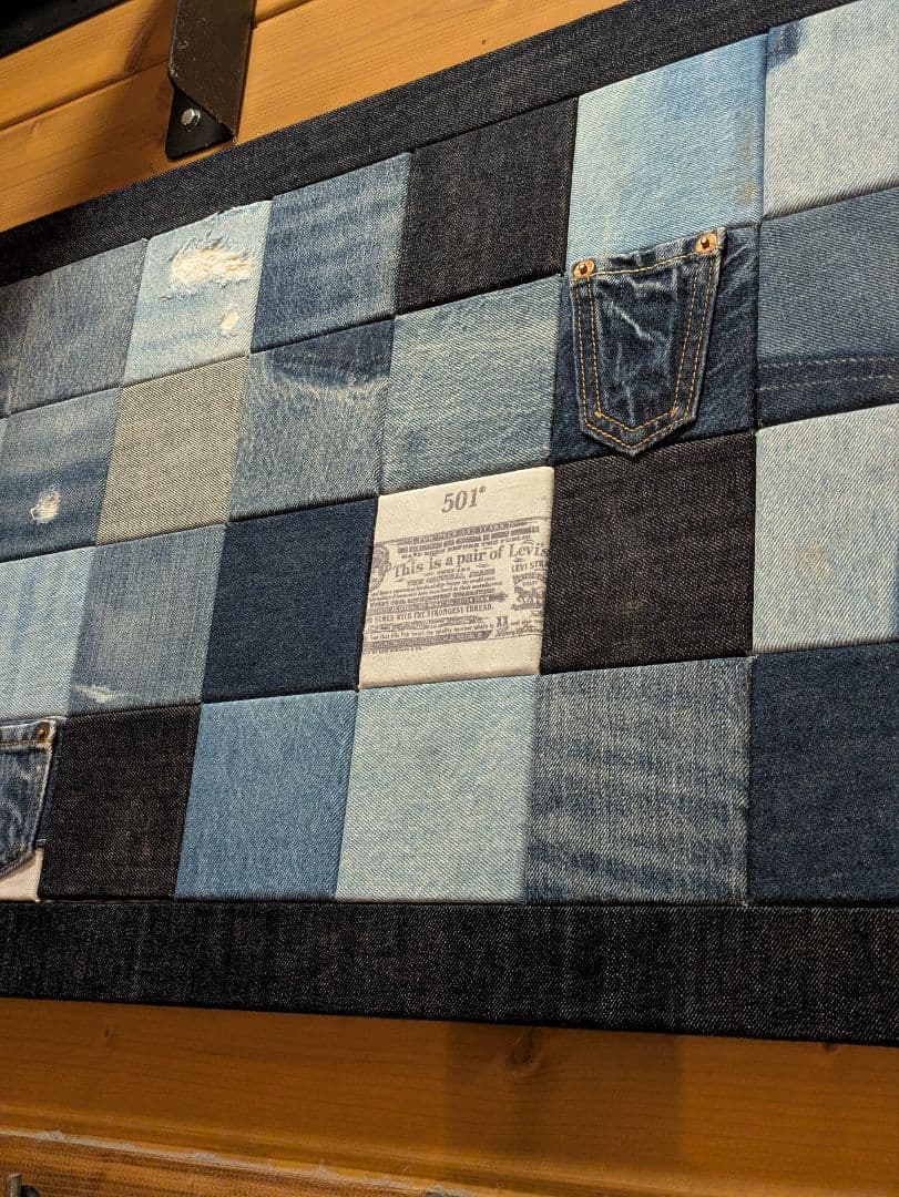 デニムパッチワークアート リーバイス501