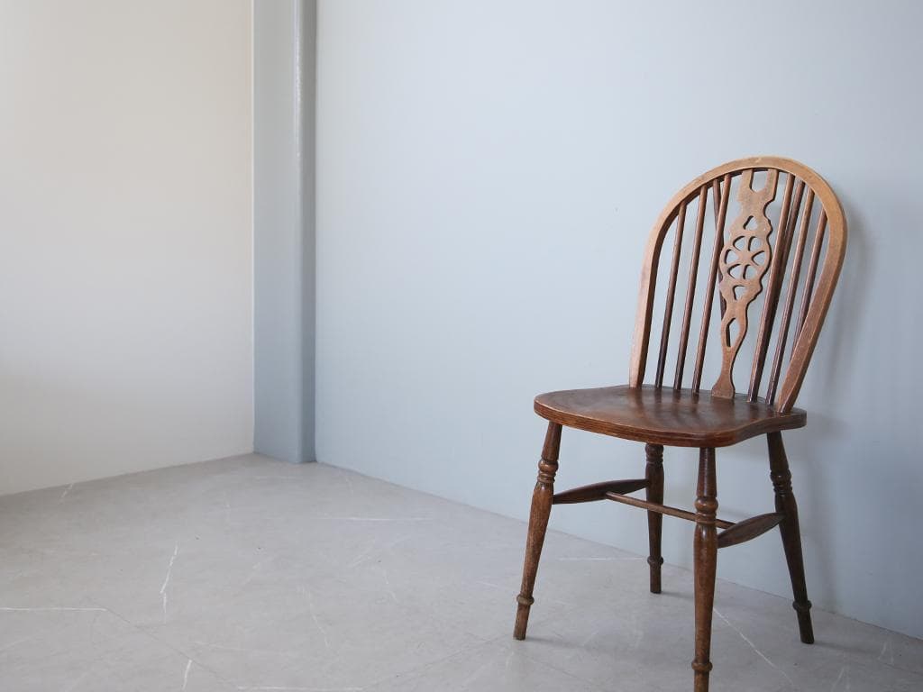 英国アンティーク木製ホイールバックチェア/ダイニングイス/椅子(91-196-1