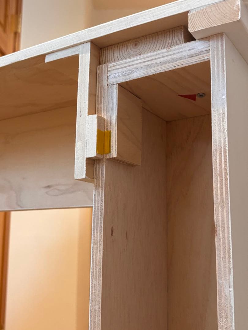 マントルピース ハンドメイド ホワイト インテリア　飾り棚 暖炉 リビング 家具