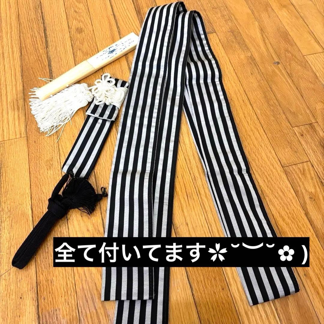 美品‼️七五三 五歳‼️人気の黒地に鷹 太鼓 金彩煌びやか❤️完全フルセット