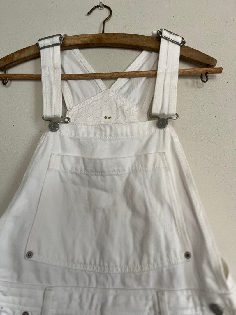 ミナペルホネン ホワイト　オーバーオール