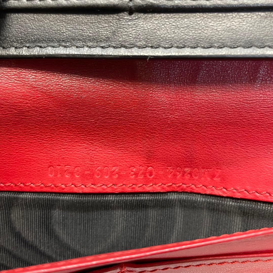 2932 フェンディ 長財布 モンスター バグズアイ バイカラー ブラックレッド