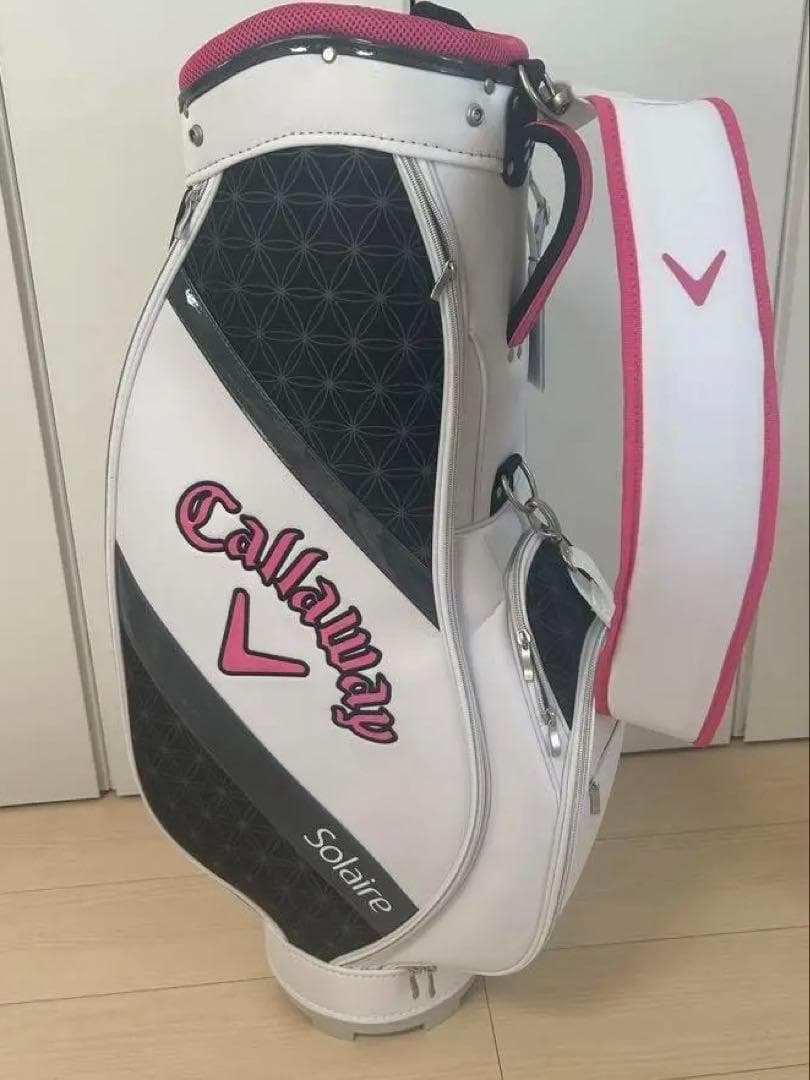 新品 Callaway ブラックキャディバッグ レディース キャロウェイ 白
