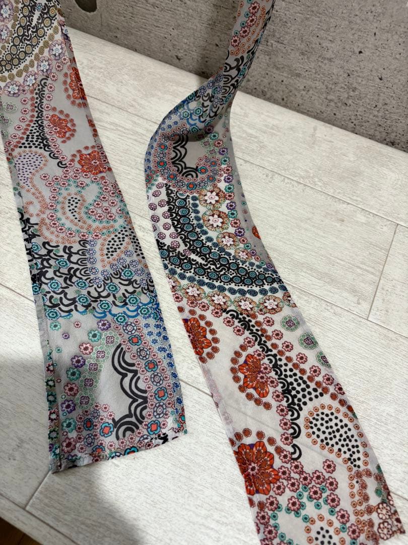 ETRO シルクカシュクールブラウス イタリア製 ドット ペイズリー　42