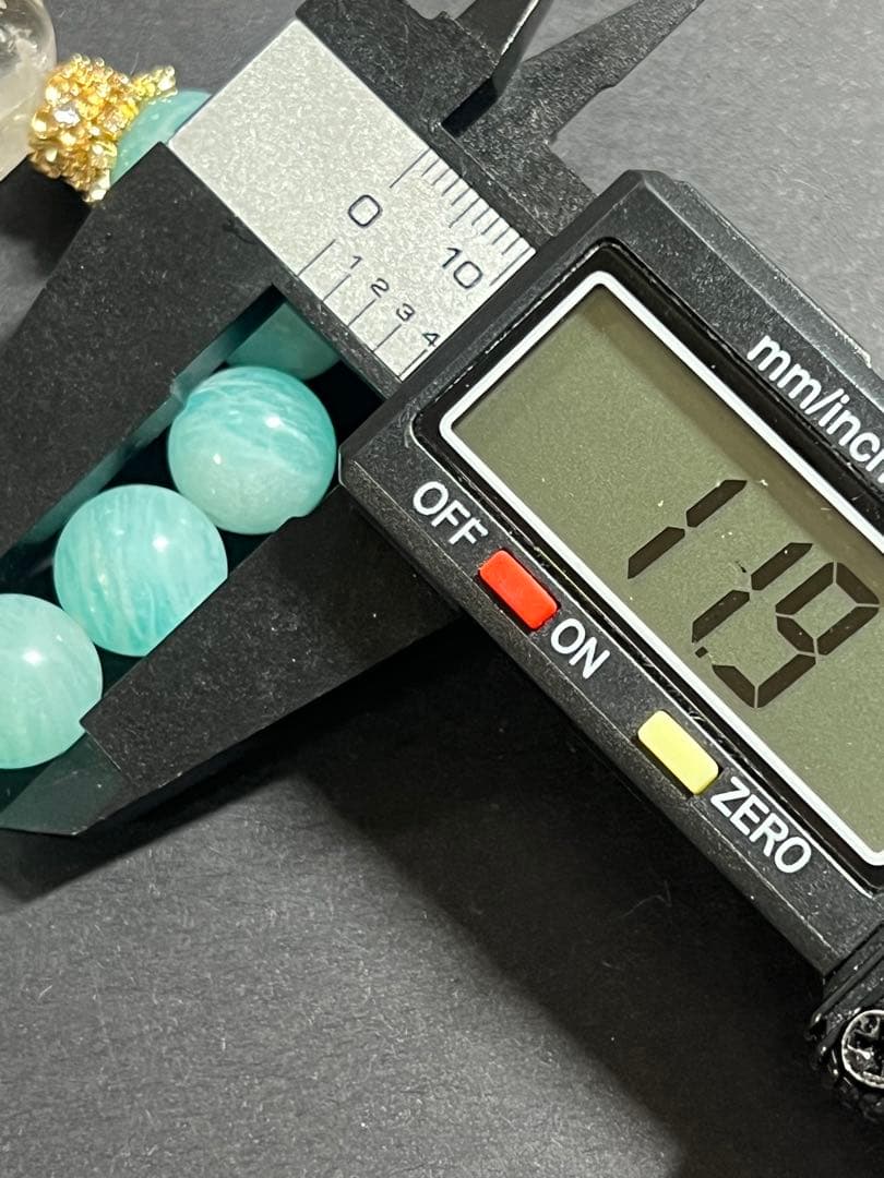 ハートの水入水晶とアマゾナイトのブレスレット