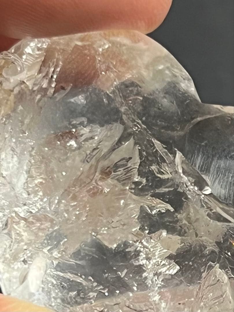 ハートの水入水晶とアマゾナイトのブレスレット