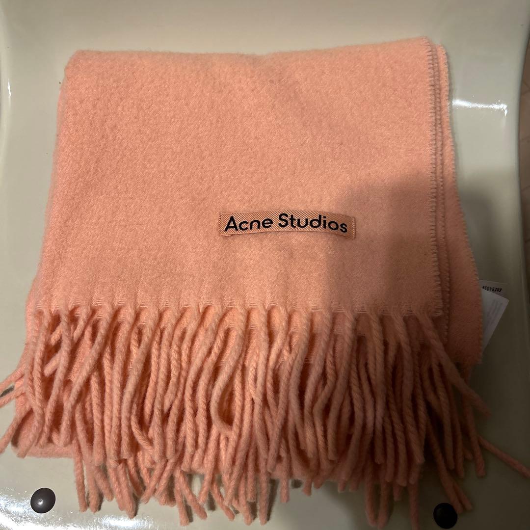 AcneStudios アクネスゥディオズ　ピンクタグ　マフラー