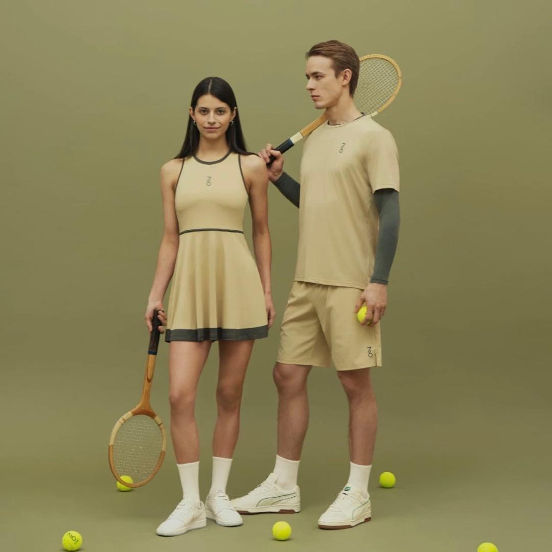 日本初上陸　セブンシックス　テニスウェア　ワンピース　サンドベージュ