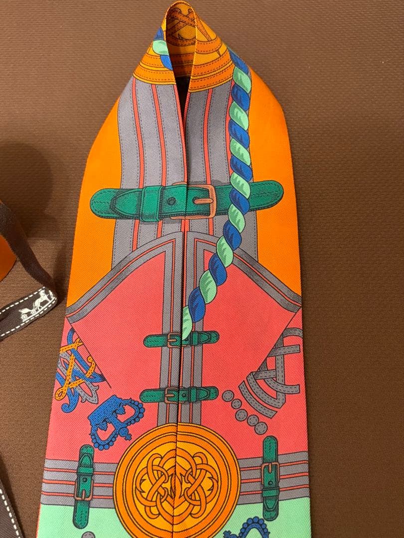 【美品】HERMESツイリー GRANDE TENUE馬の礼装スカーフヘアバンド