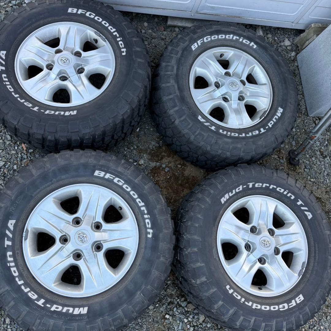 ランクル100 純正アルミホイール BFグッドリッチ MTタイヤ付 4本セット