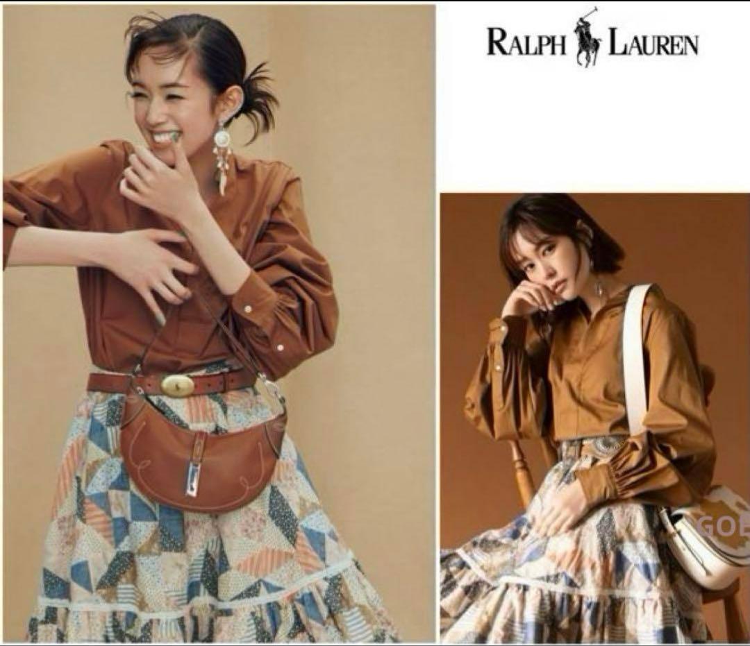 雑誌掲載⭐︎美品⭐︎ラルフローレン⭐︎パッチワークプリント コットンAライン スカート