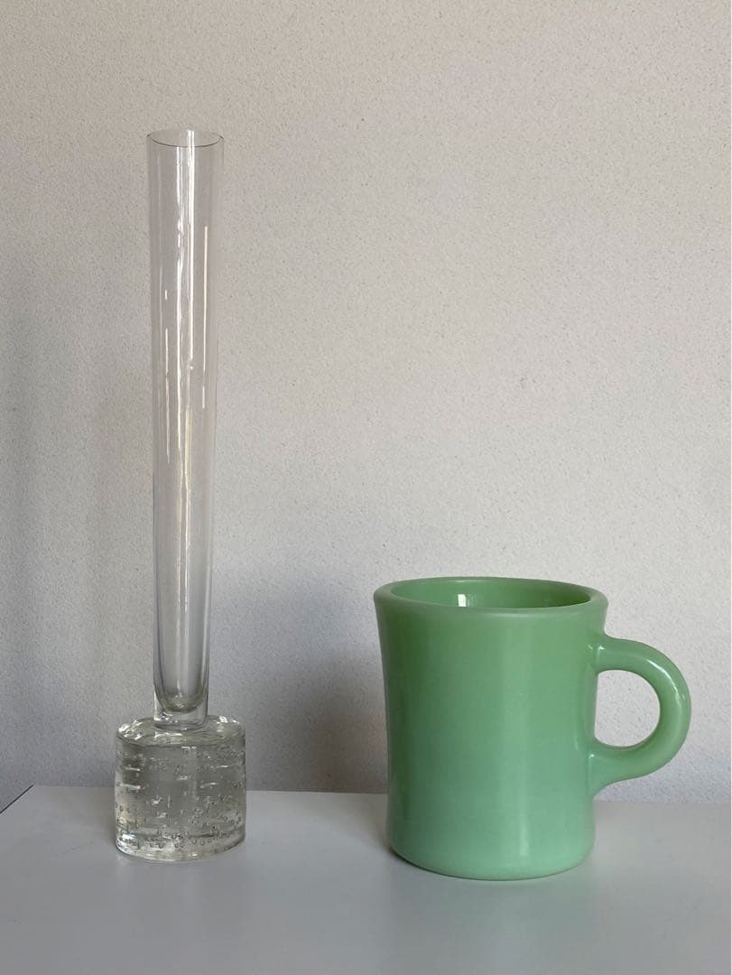 ドイツ アンティーク ビンテージ クリア 細長い花瓶 フラワーベース 希少 美品