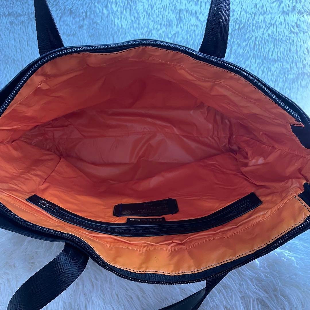 【大容量】ディーゼル トートバッグ A4収納可 ナイロン ブラック 通勤 通学