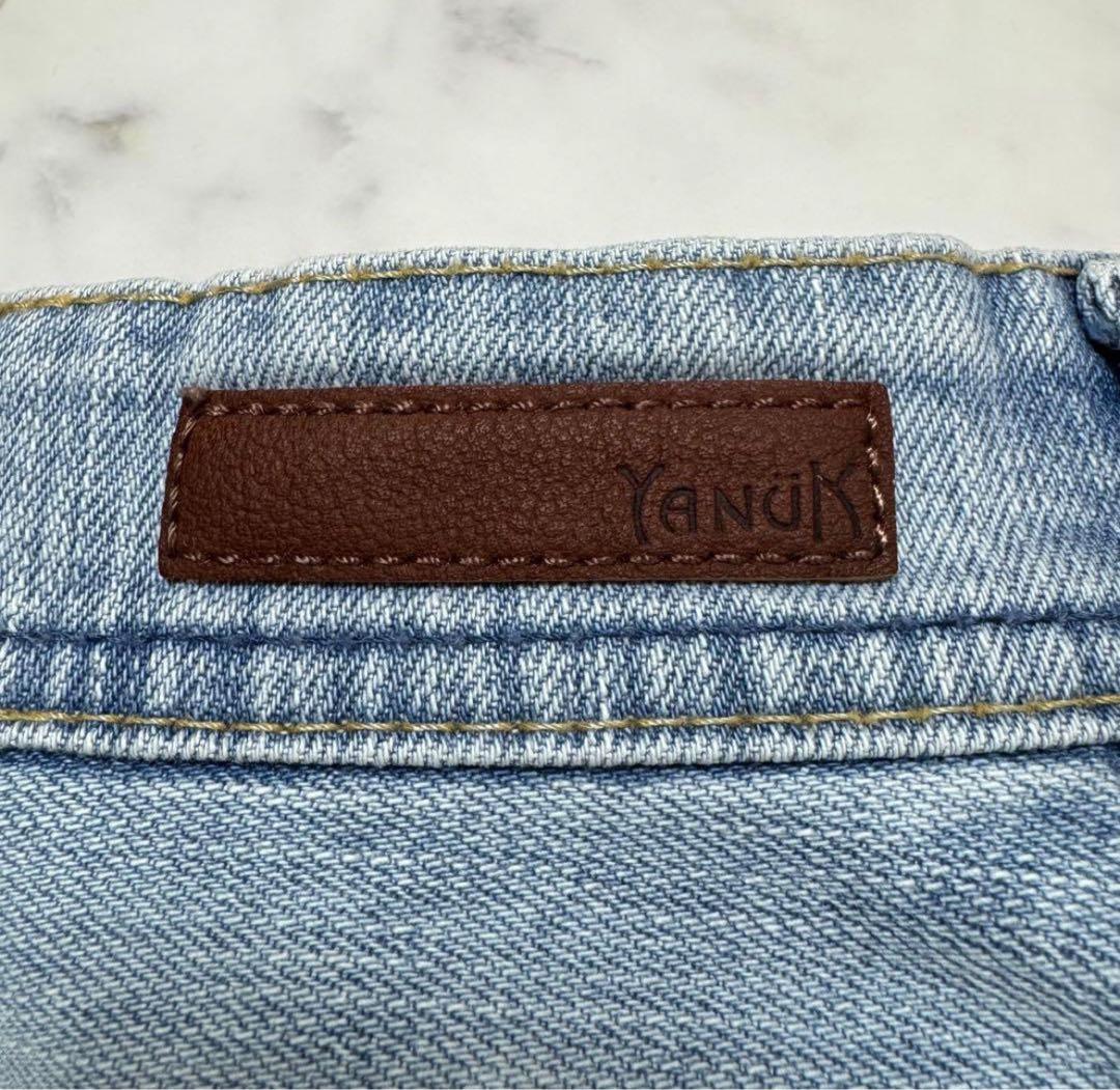 【極美品】 YANUK JOAN ジョーン ルーズストレート 24 ライトブルー