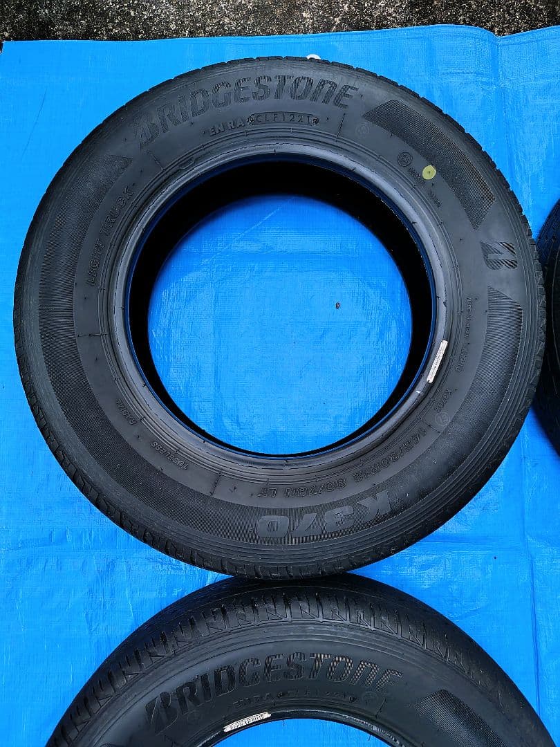 145/80R12・LT、ブリジストン・K370、4本、軽トラ用ノーマルタイヤ