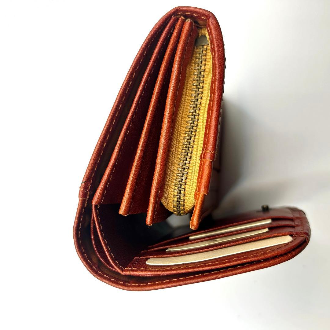 【美品】DAKOTA ダコタ リードクラシック2 二つ折り財布 茶色