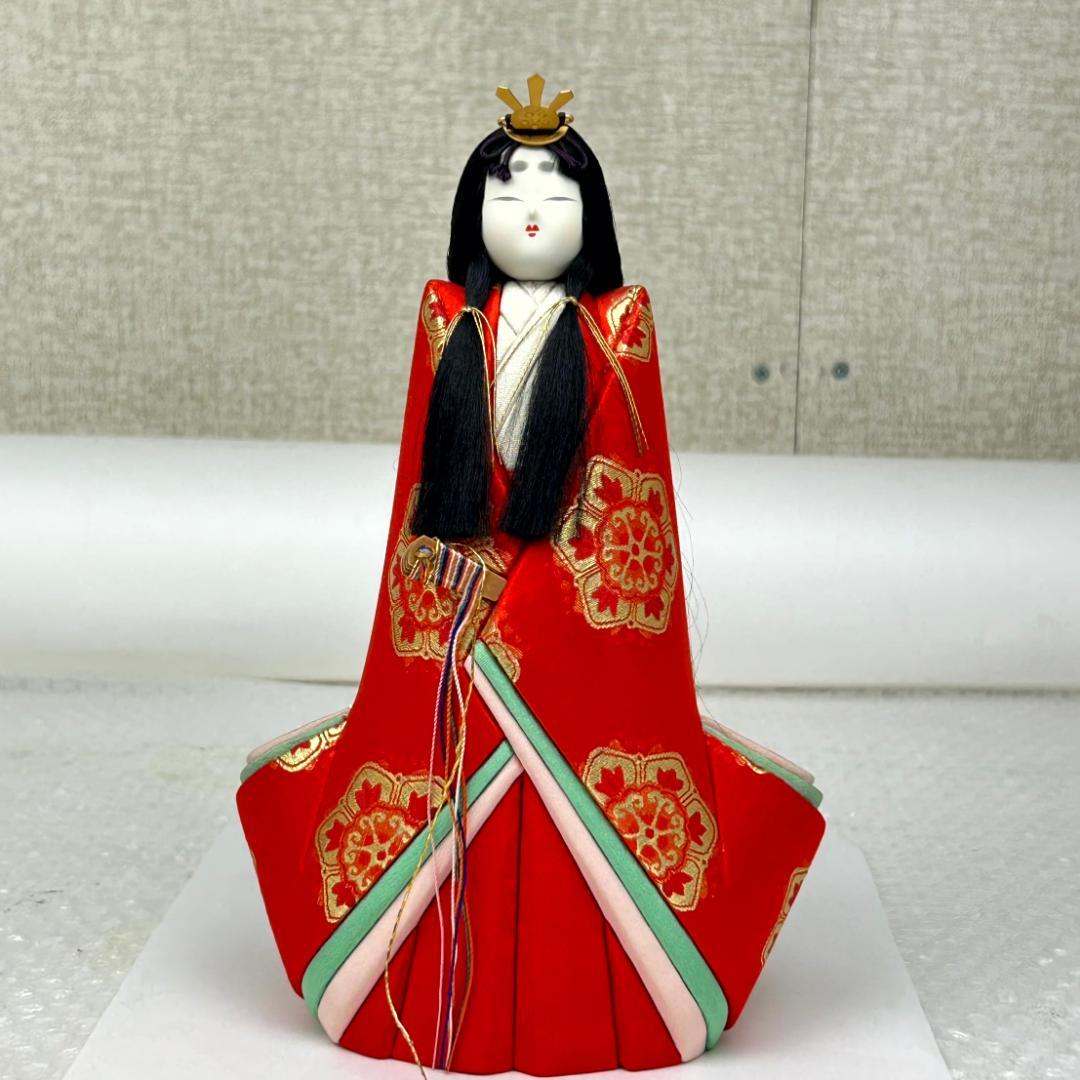 東玉　鈴木賢一作　江戸木目込雛人形　親王飾り　寿々喜雛　男雛と女雛の立ち雛　立雛