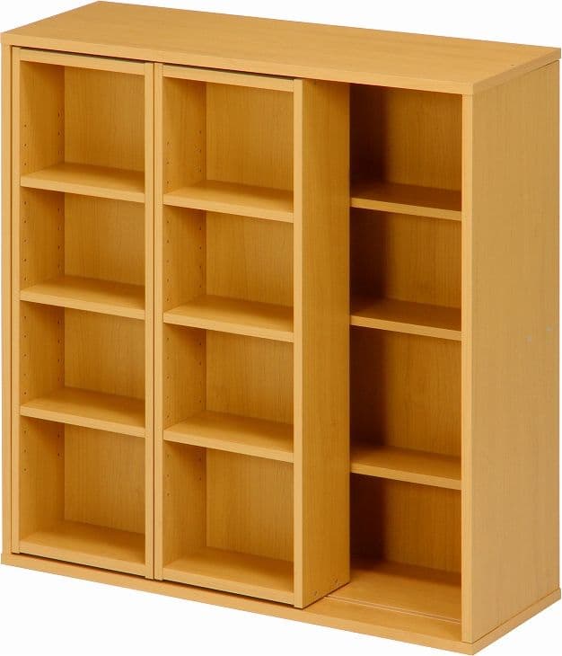 《新品・送料無料》ダブルスライドラック　ナチュラル
