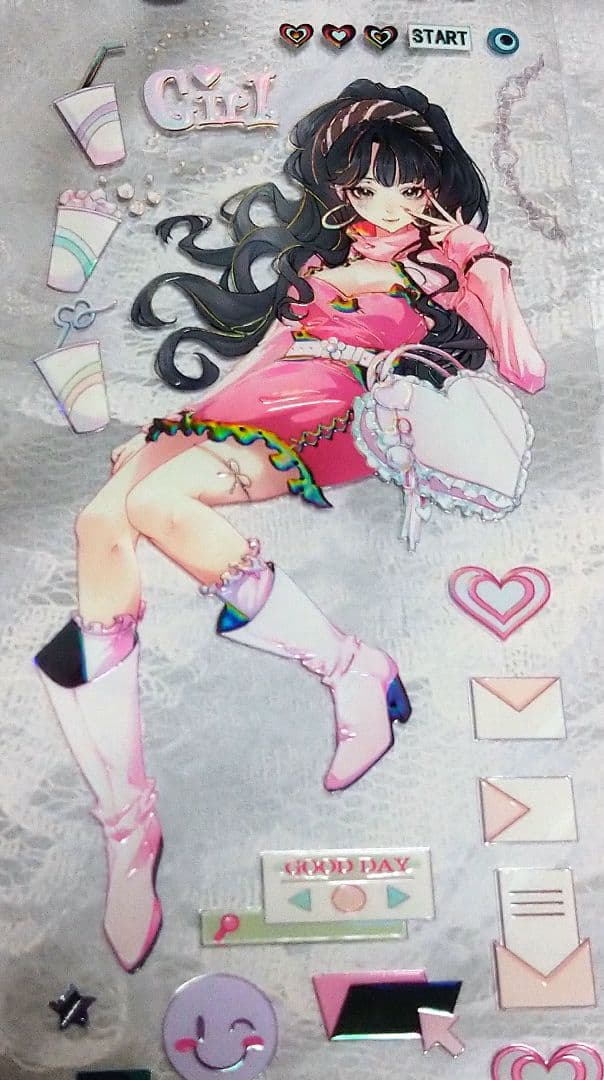 ✩のこり２✩J720＃回到2002(炫彩)切り売り海外人物マステ女の子