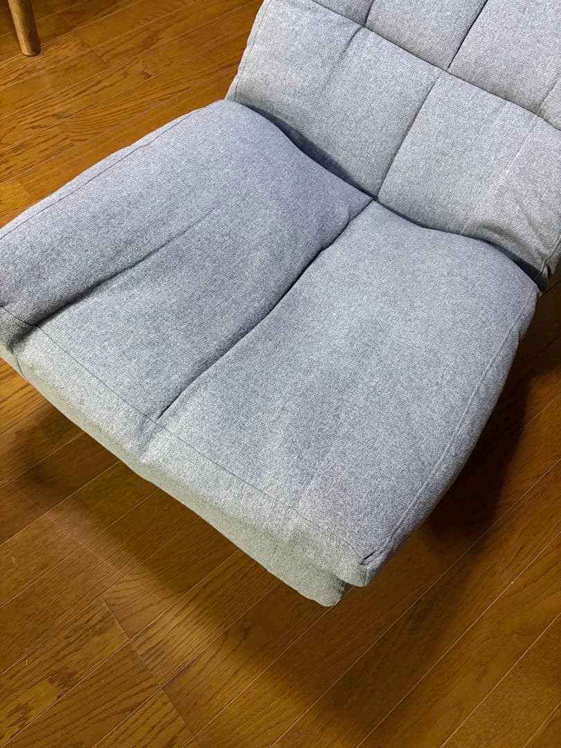 ニトリ　リクライナーソファ　チェア　グレー　右レバー