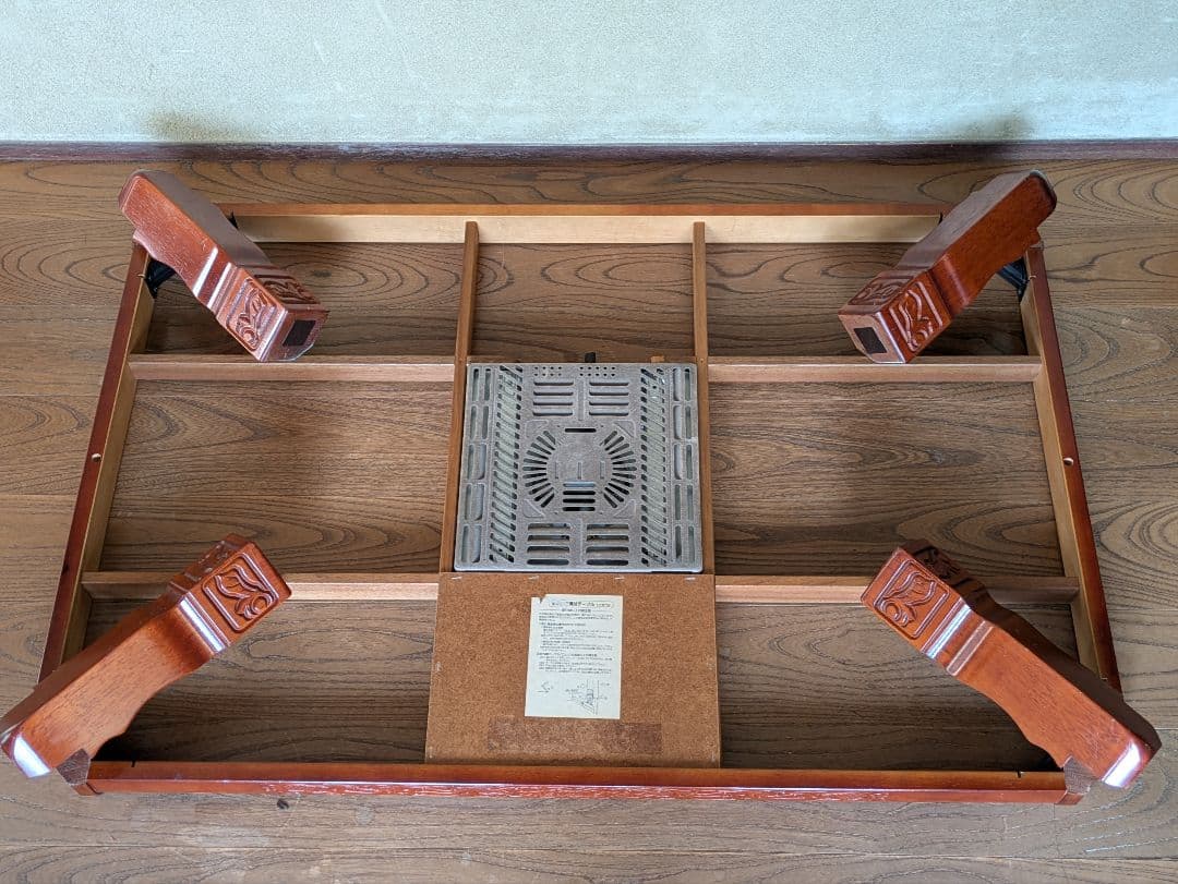 座卓兼用　６人掛けこたつ　脚折り畳み式　電源コードは天板の下収納