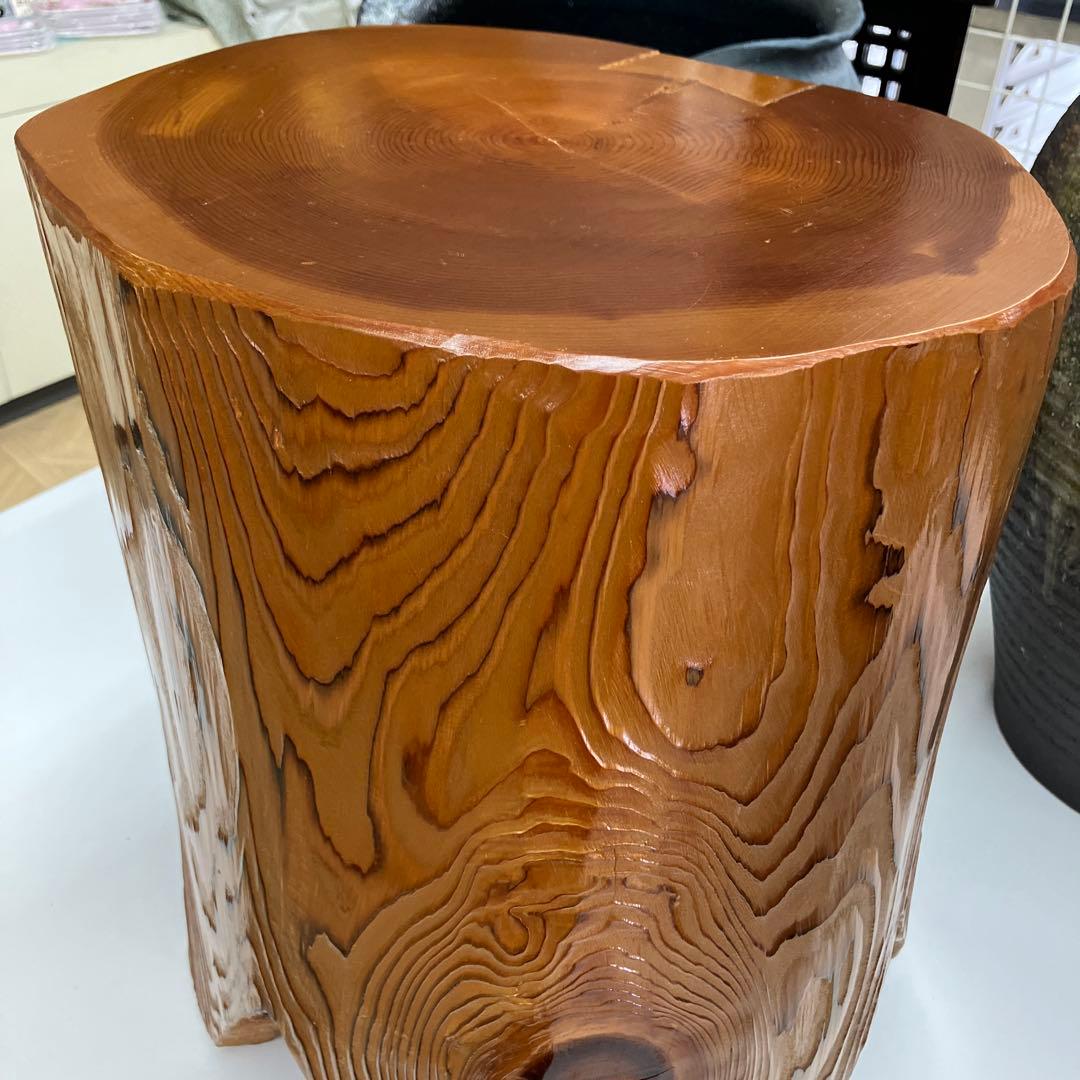 お値下げしました。さわら丸太椅子