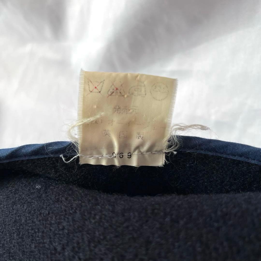 オールドイングランド ヘリンボーン　ロング ダッフルコート　ネイビー　8