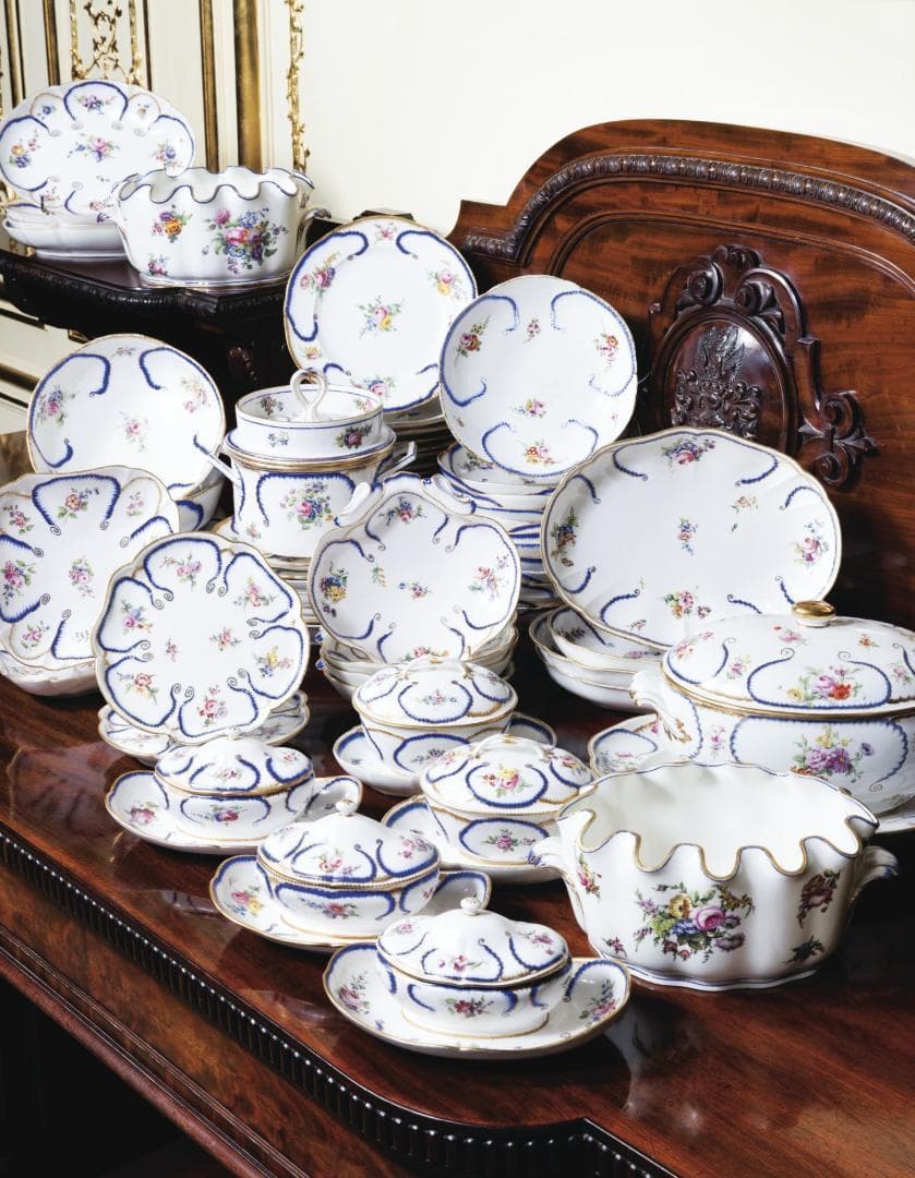 セーブル Sevres 1760年 キャベツの葉パターン サラダボウル