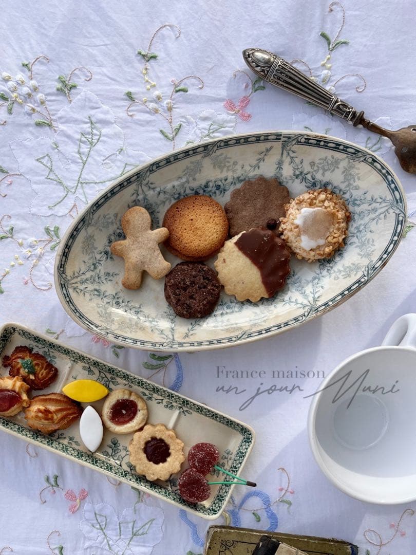 ◆フランスアンティーク｜ラスト1点100年前クレイユエモントロー、楕円、ラヴィエ