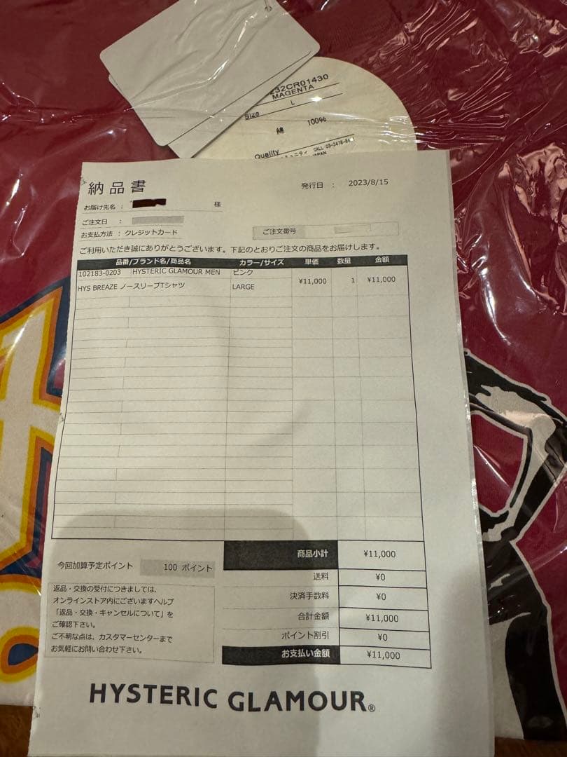 HYS BREAZE ノースリーブ Tシャツ タンクトップ ヒステリックグラマー