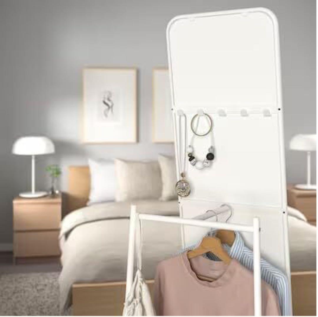 【送料込み、引き取り可】IKEA KNAPPER スタンドミラー 姿見