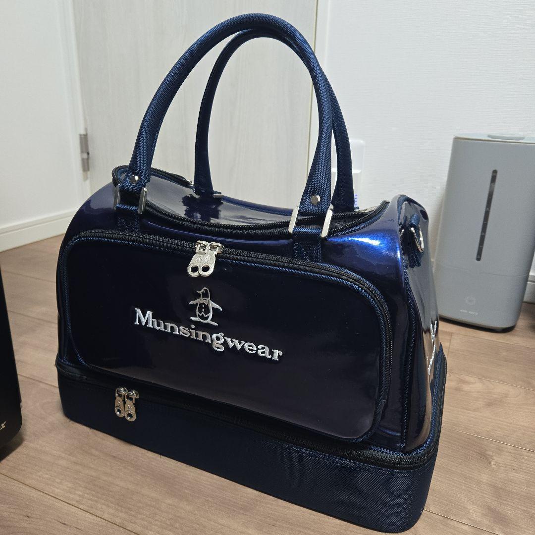 限定品★Munsingwear エナメル ゴルフバッグ ネイビー