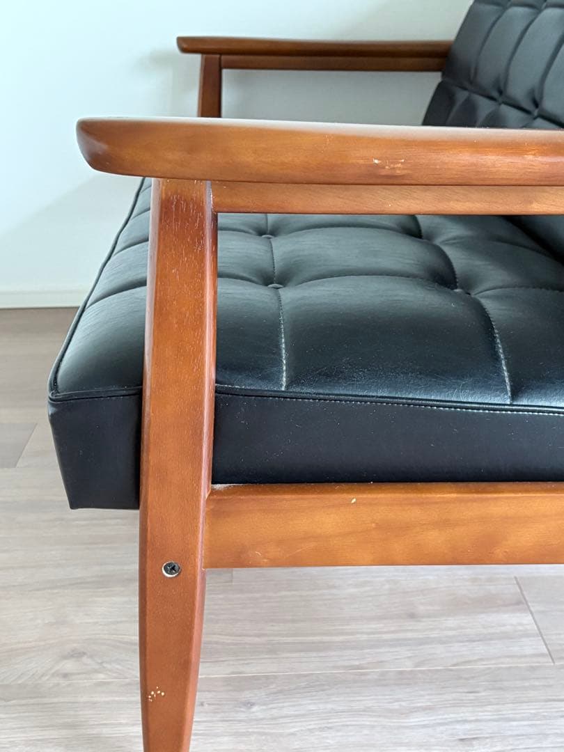 カリモク60 Kチェア2シーター ブラック　2人掛けソファ