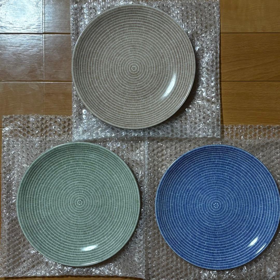 新品 ARABIA アラビア 24h アベック 大皿 3色3枚 26cmプレート
