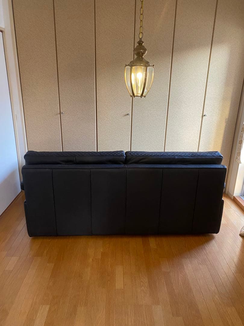 【展示品】ケルビン　ジョルマーニ　黒総革　購入約50万円　高級ソファ　美品