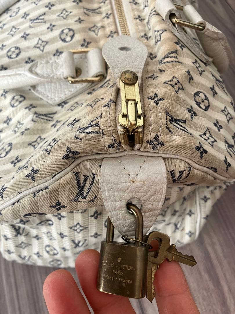 ルイ ヴィトン　モノグラム ミニラン クロワゼット スピーディ30 ブルー