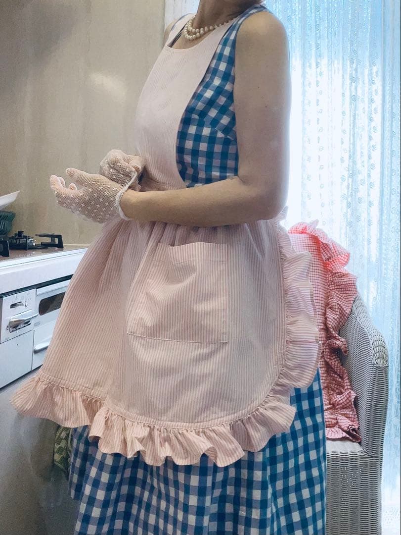 ラルフローレン　RALPH LAUREN ピンク フリル付きエプロン　新品未使用