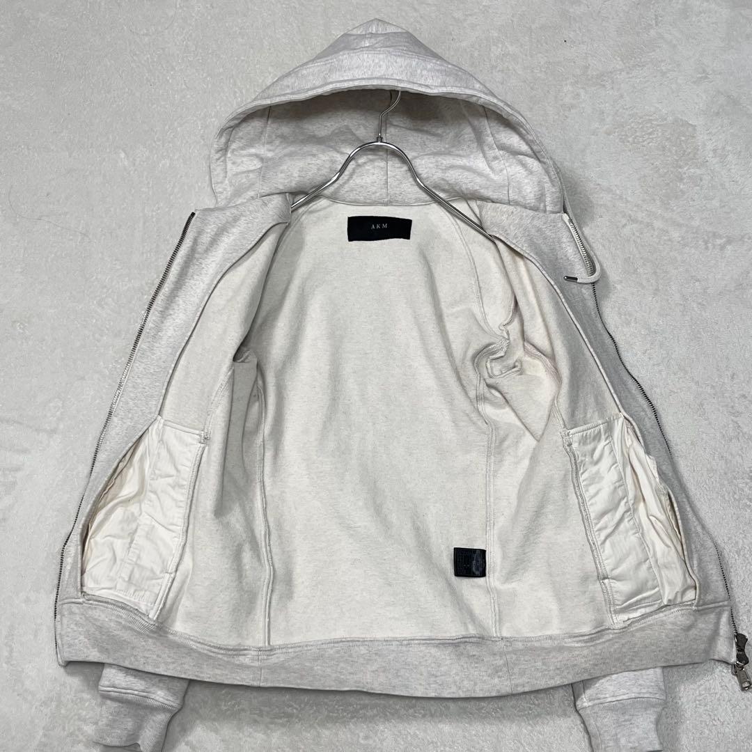 『AKM』定価6.6万 ストレッチジャージパーカー ダブルジップアップ