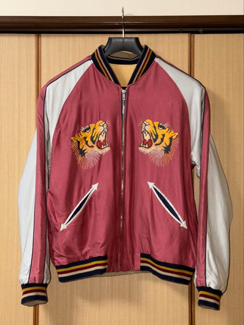 ★テーラー東洋 虎顔×CHEVY LOVER リバーシブルスカジャンL