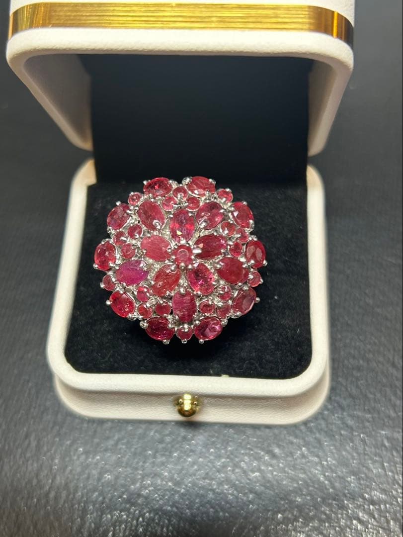 t*a様 天然ルビーデザインリング18号サイズ限定訳あり