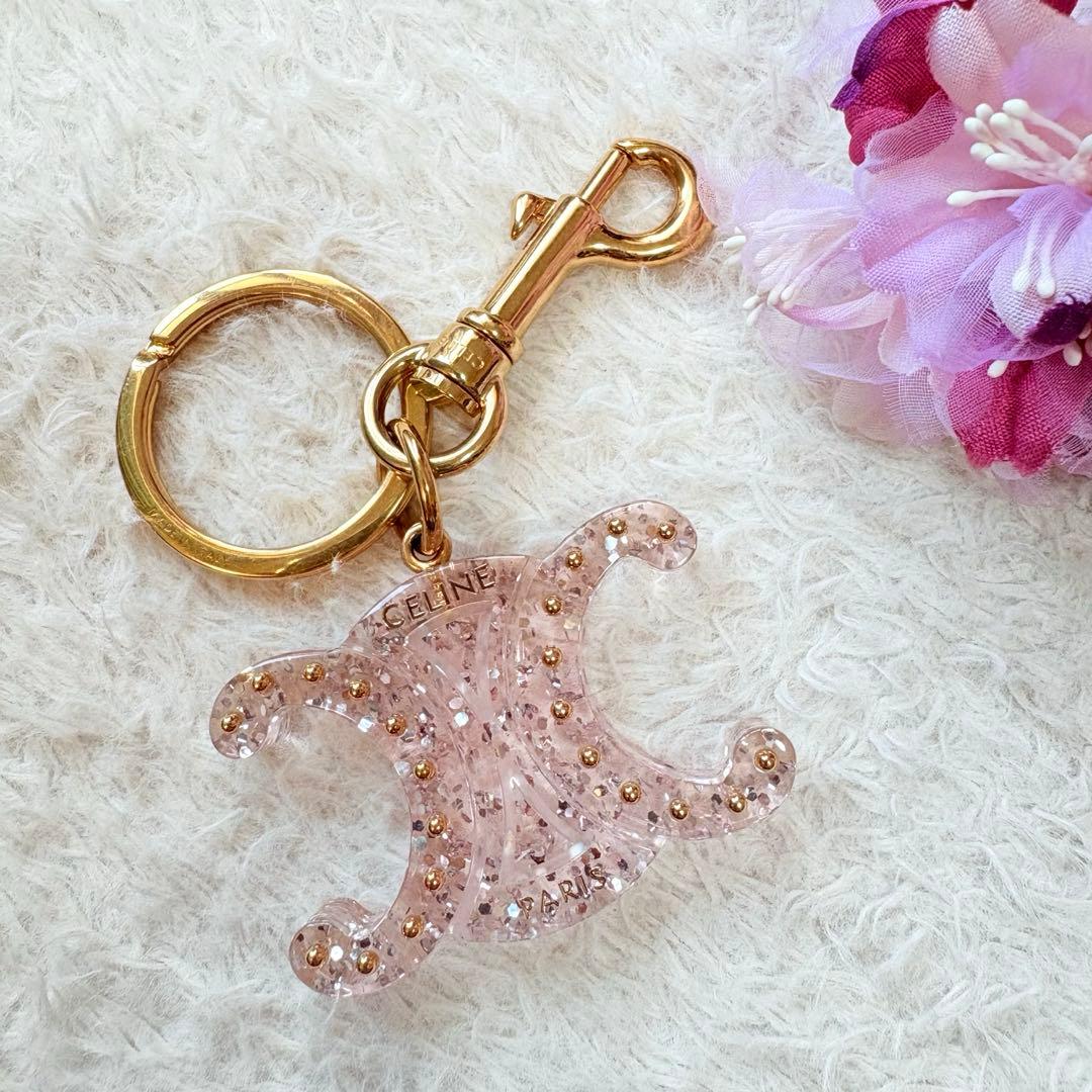 CELINE セリーヌ キーリング　トリオンフ ピンク系 チャーム