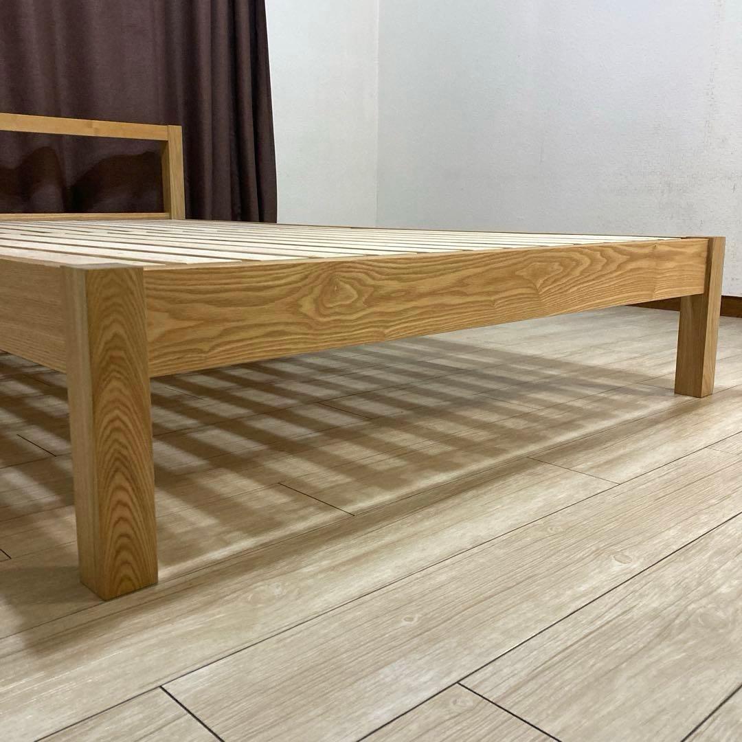 【自社配送エリア内限定販売】パっと見美品！MUJIセミダブルサイズベットフレーム