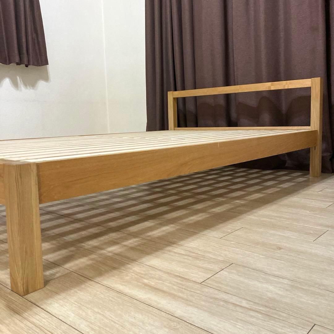 【自社配送エリア内限定販売】パっと見美品！MUJIセミダブルサイズベットフレーム