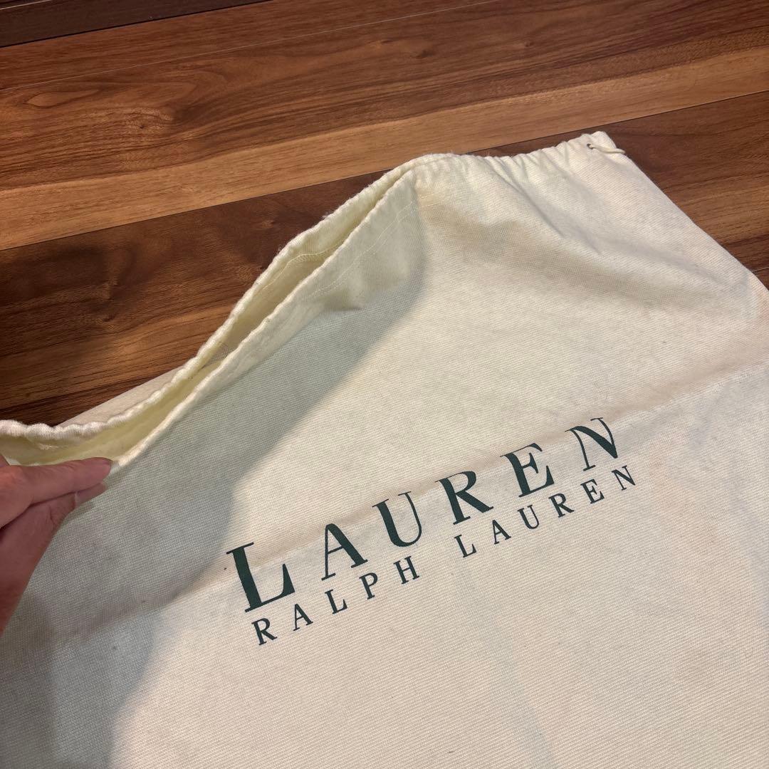 【美品】ラルフローレン ウールキャンパス×レザー トートバッグ A4◎ 保存袋付