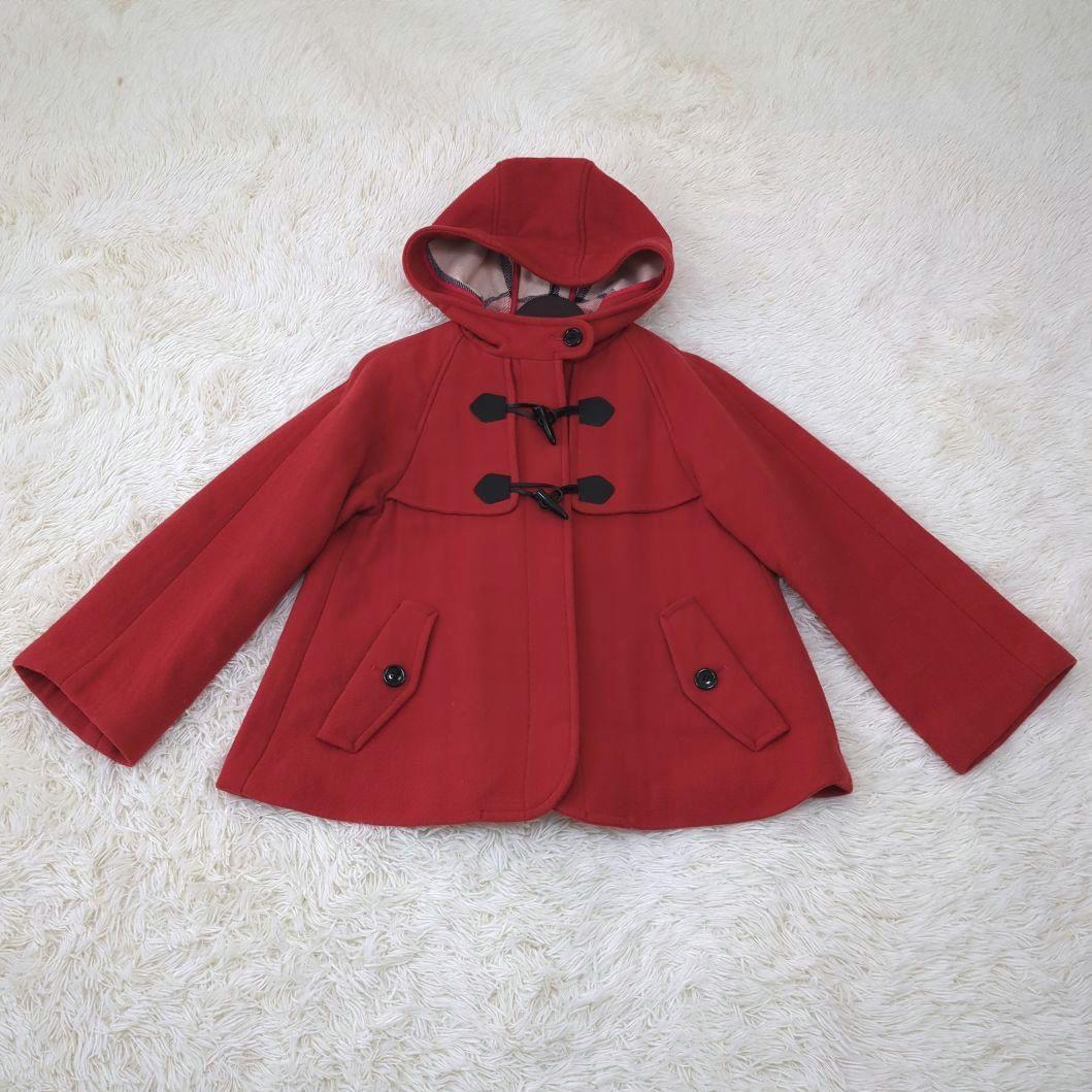 ブルーレーベルクレストブリッジ ショートダッフルコート 赤 オレンジ 38