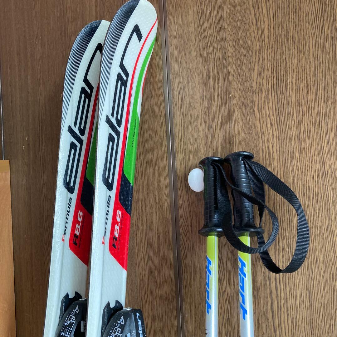 ELAN ジュニアスキー板 120センチ と 伸縮ストック