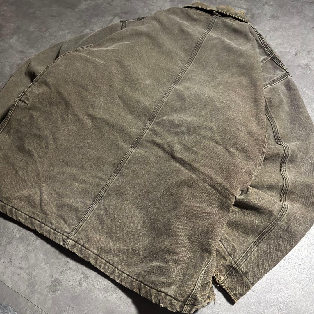 80s 星タグ USA製 カーハート チョアコート 茶 究極フェード 常田大希